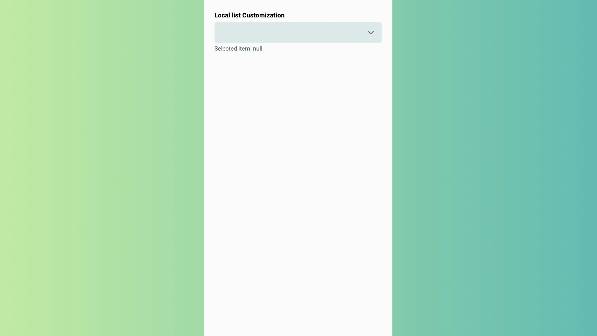 Local List customization Auto Complete