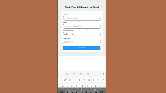 Simple Form with data Access