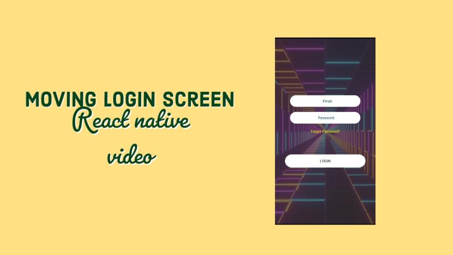 Login screen in react native with background video | Awesome React Native