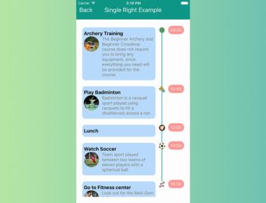 Single Column Right Timeline Listview