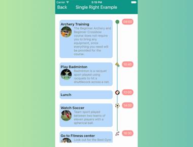 Single Column Right Timeline Listview