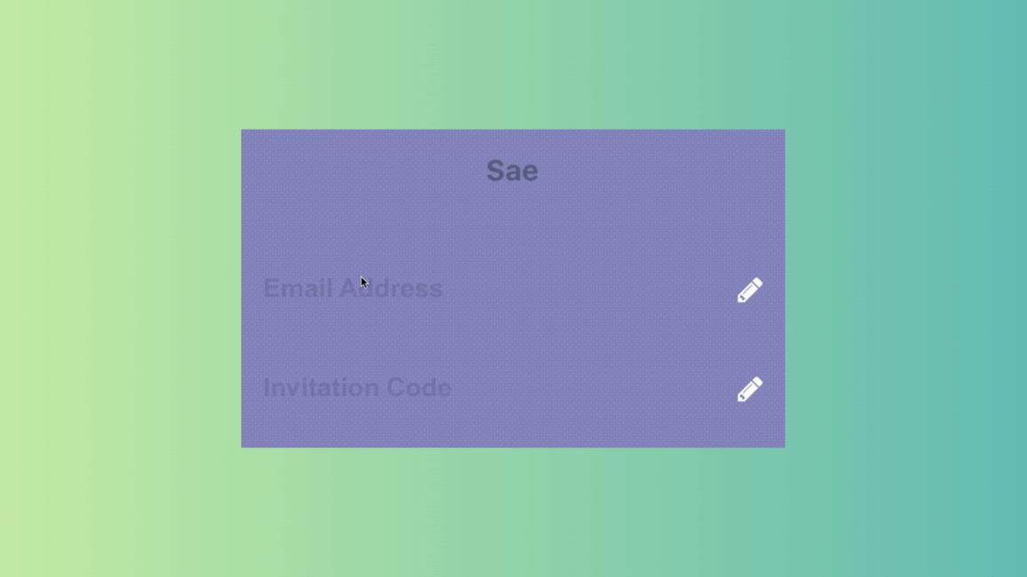 Text input effect Sae
