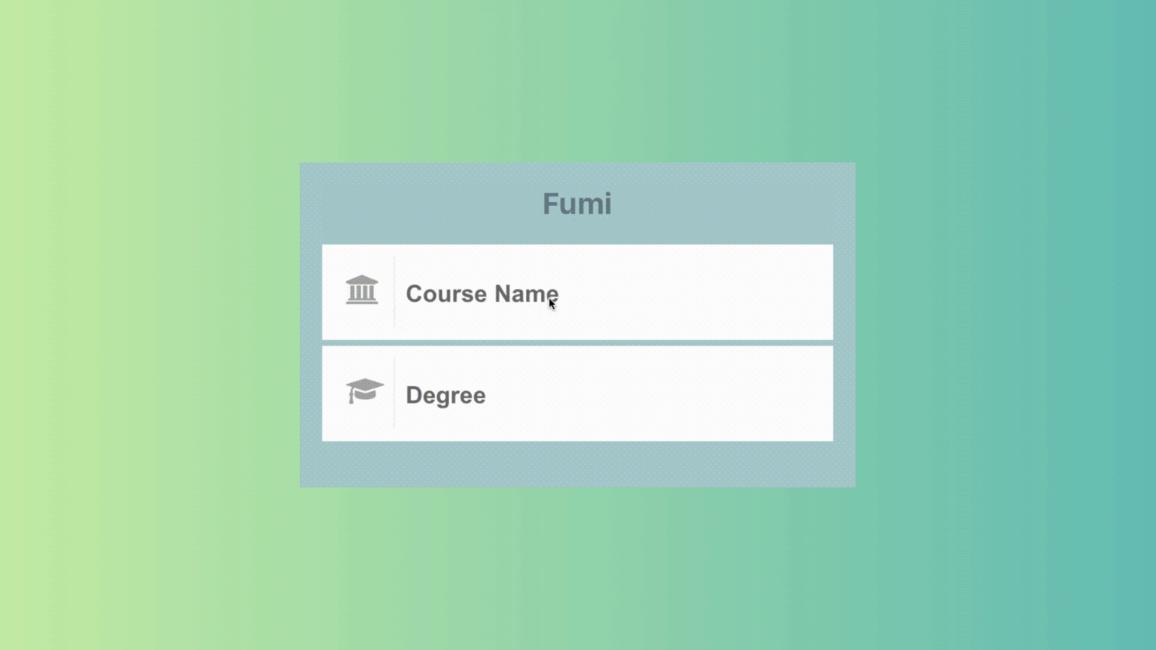 Text input effect Fumi