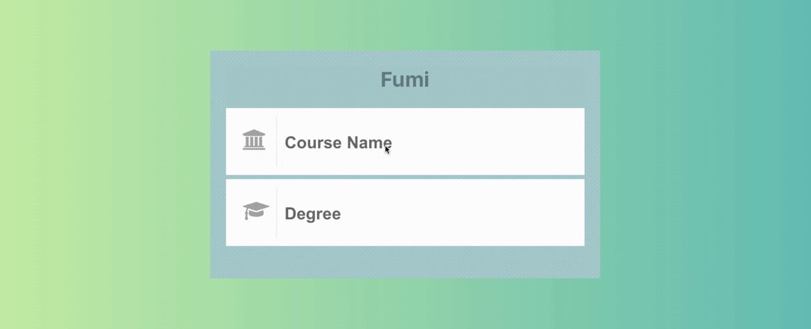 Text input effect Fumi