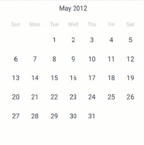 Horizontal Calendar List