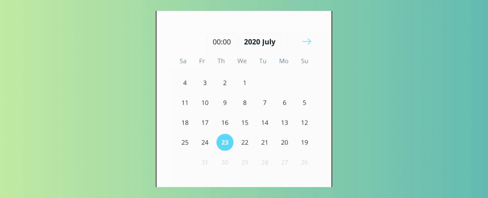 Minimum & Maximum Modern Date Picker