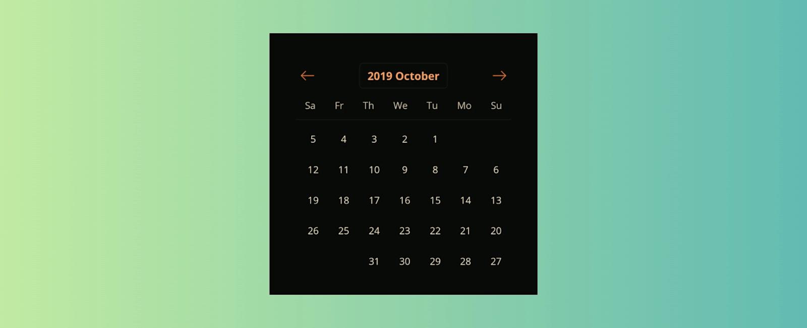 Customizable Modern Date Picker | Awesome React Native