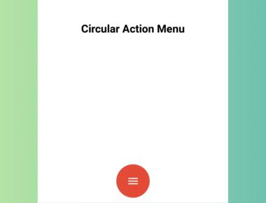 Circular action menu 