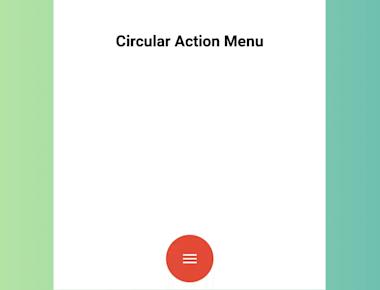 Circular action menu