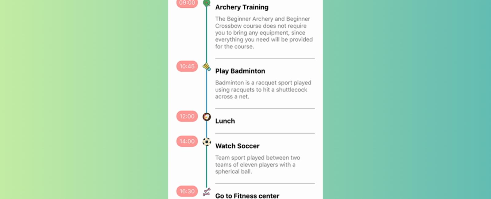 Icon Timeline Listview