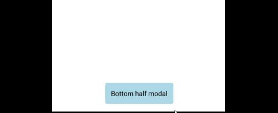 Bottom half modal