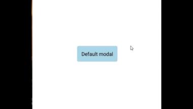 Default modal