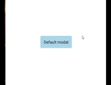 Default modal