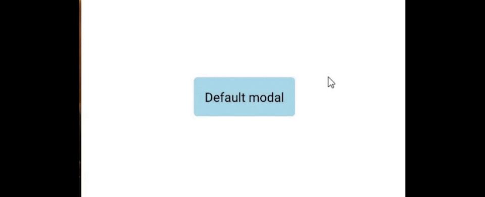 Default modal