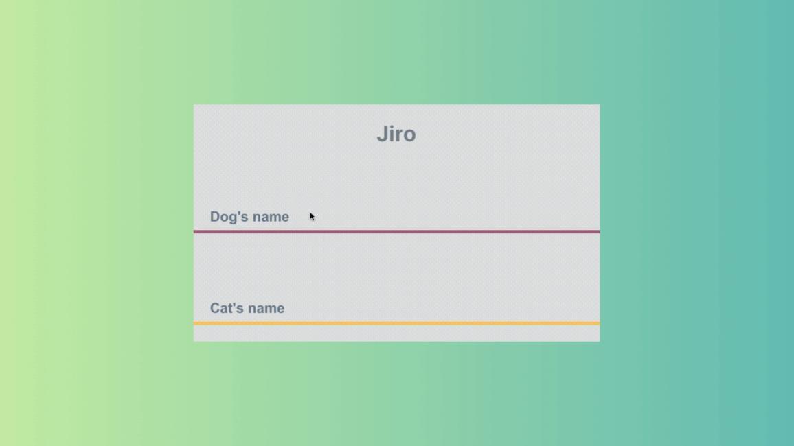 Text input effect Jiro