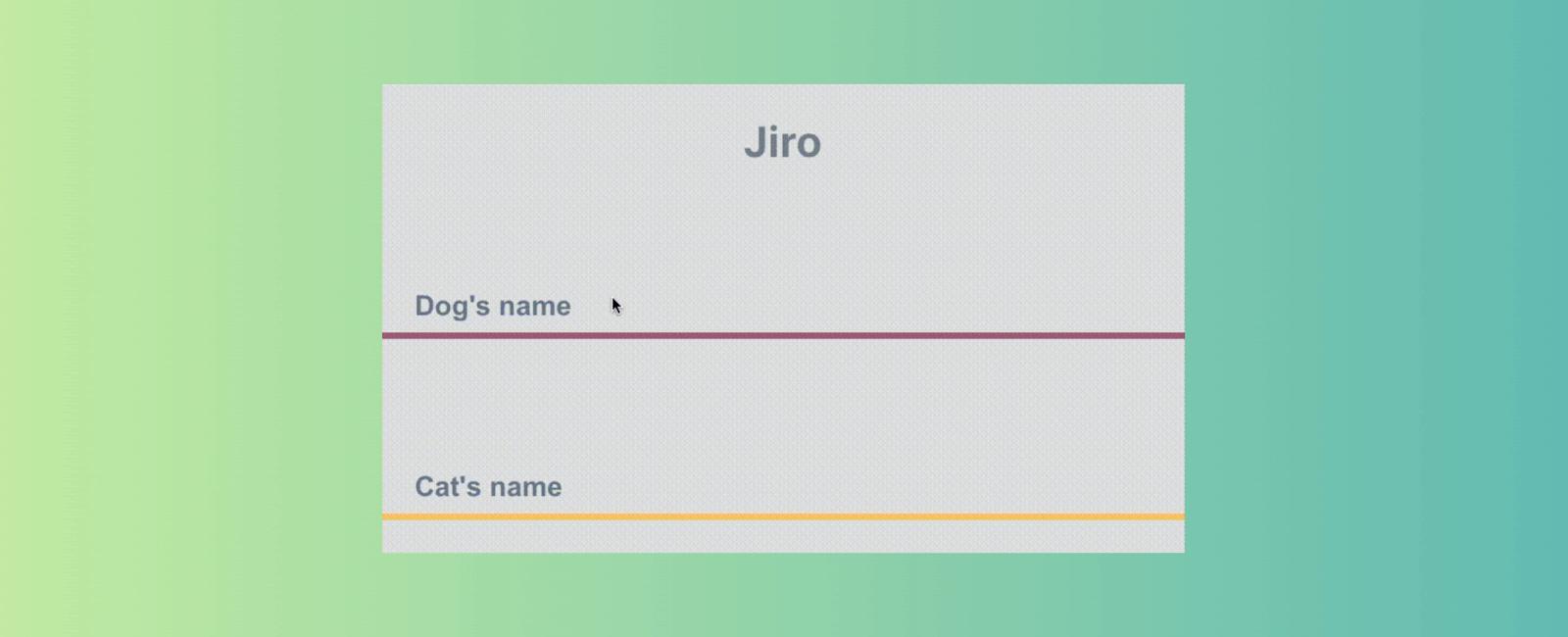 Text input effect Jiro