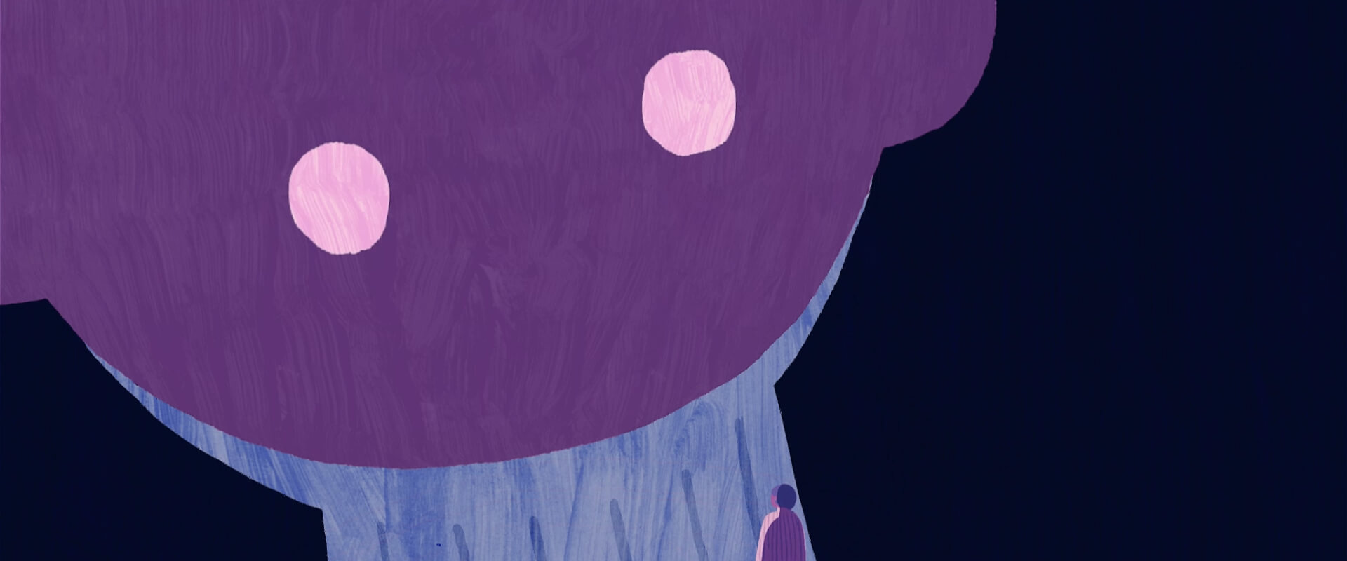 Illustration: a face and a little boy 