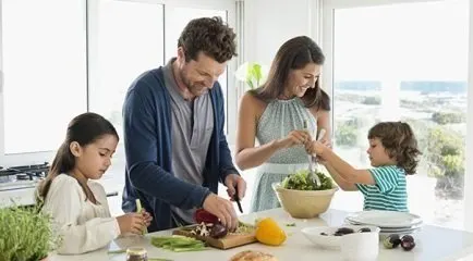 Cozinhando com as crianças