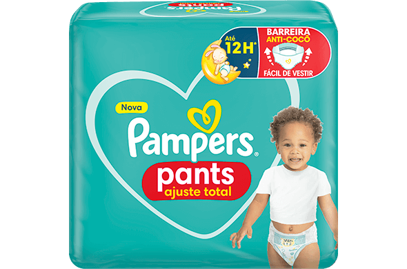 Pampers Pants Ajuste Total. O jeito fácil de trocar