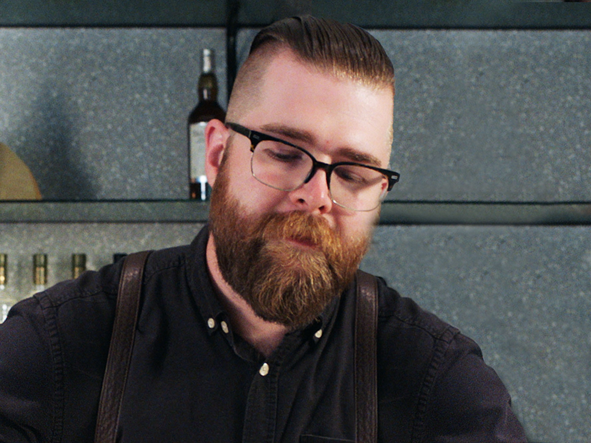 Jeff Savage preparing a cocktail
