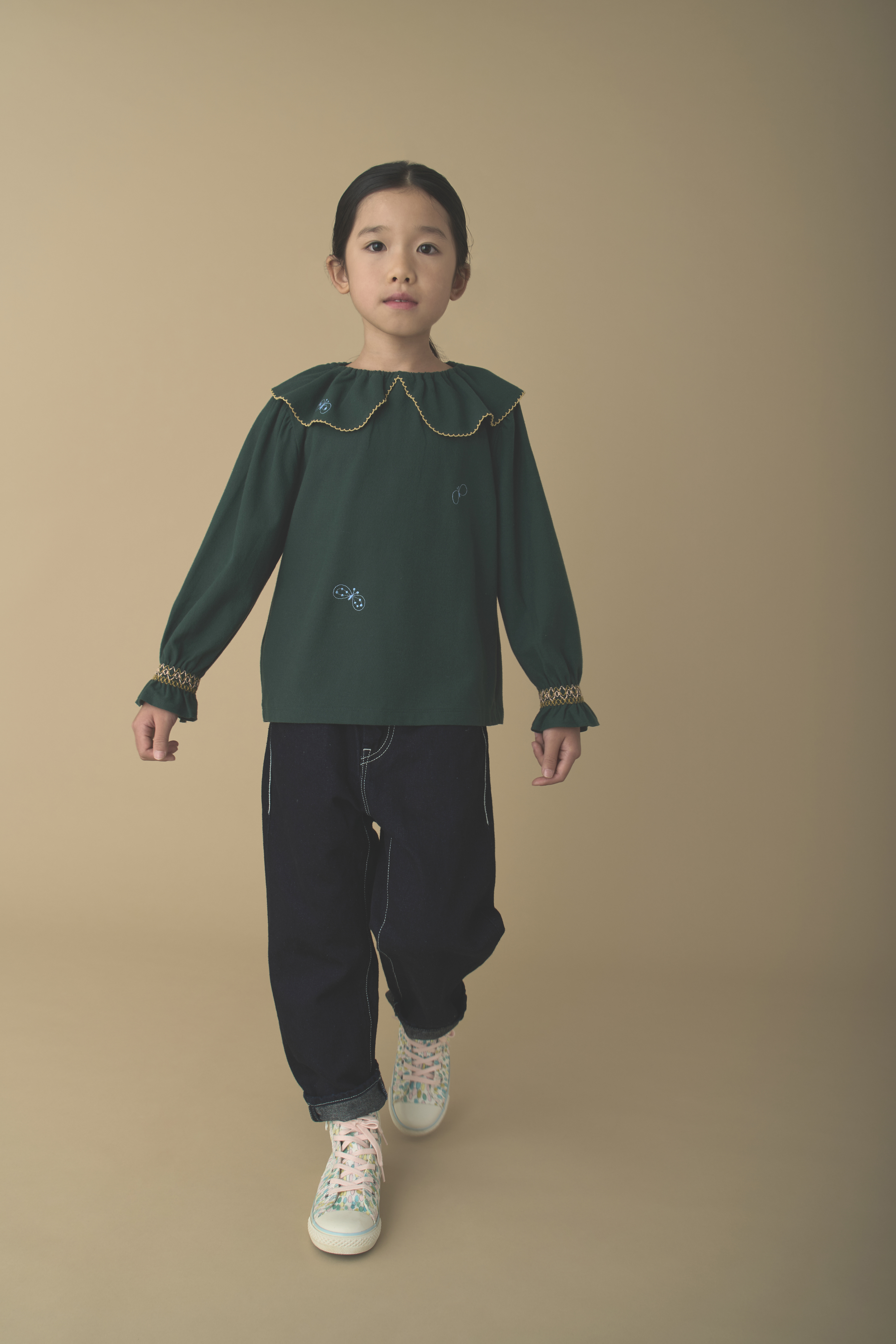 ミナペルホネン　always キッズ　デニム　90 mina perhonen》always デニム / indigo / 90・110・130