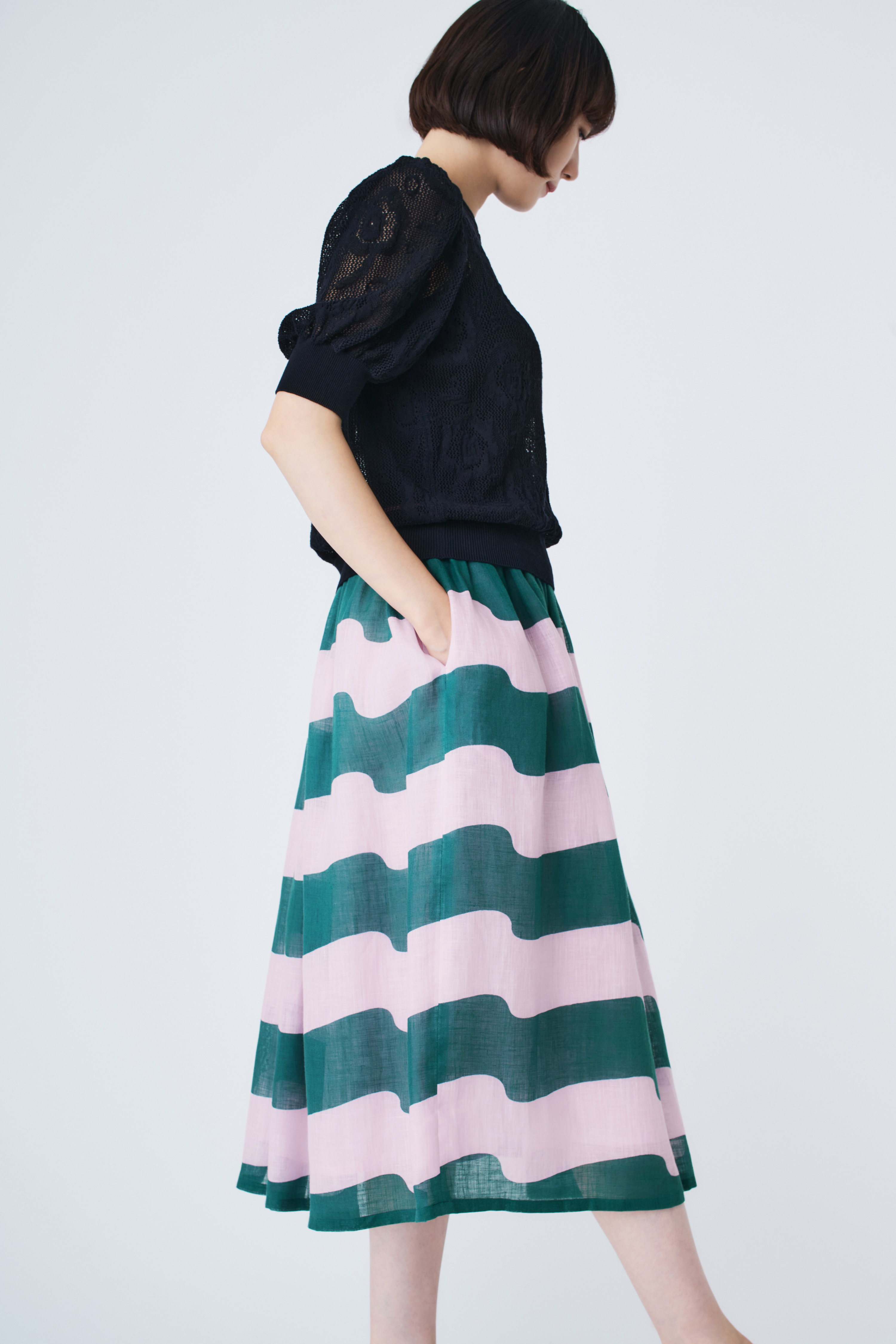 minä perhonen フレアスカート wind flower wind flag スカート - minä perhonen