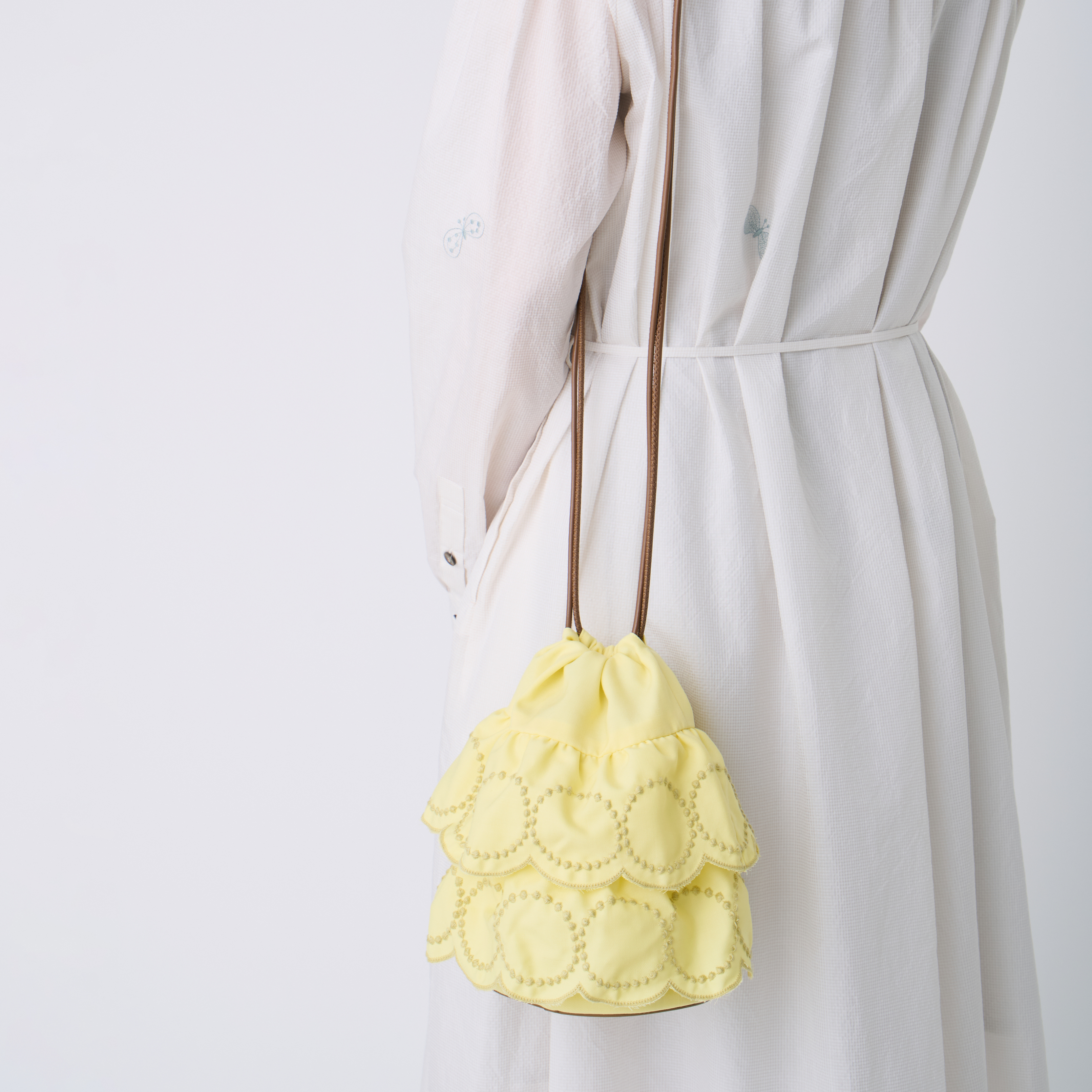 バッグ mina perhonen drop pochette ribbon stick ribbon stick pocket bag - minä perhonen