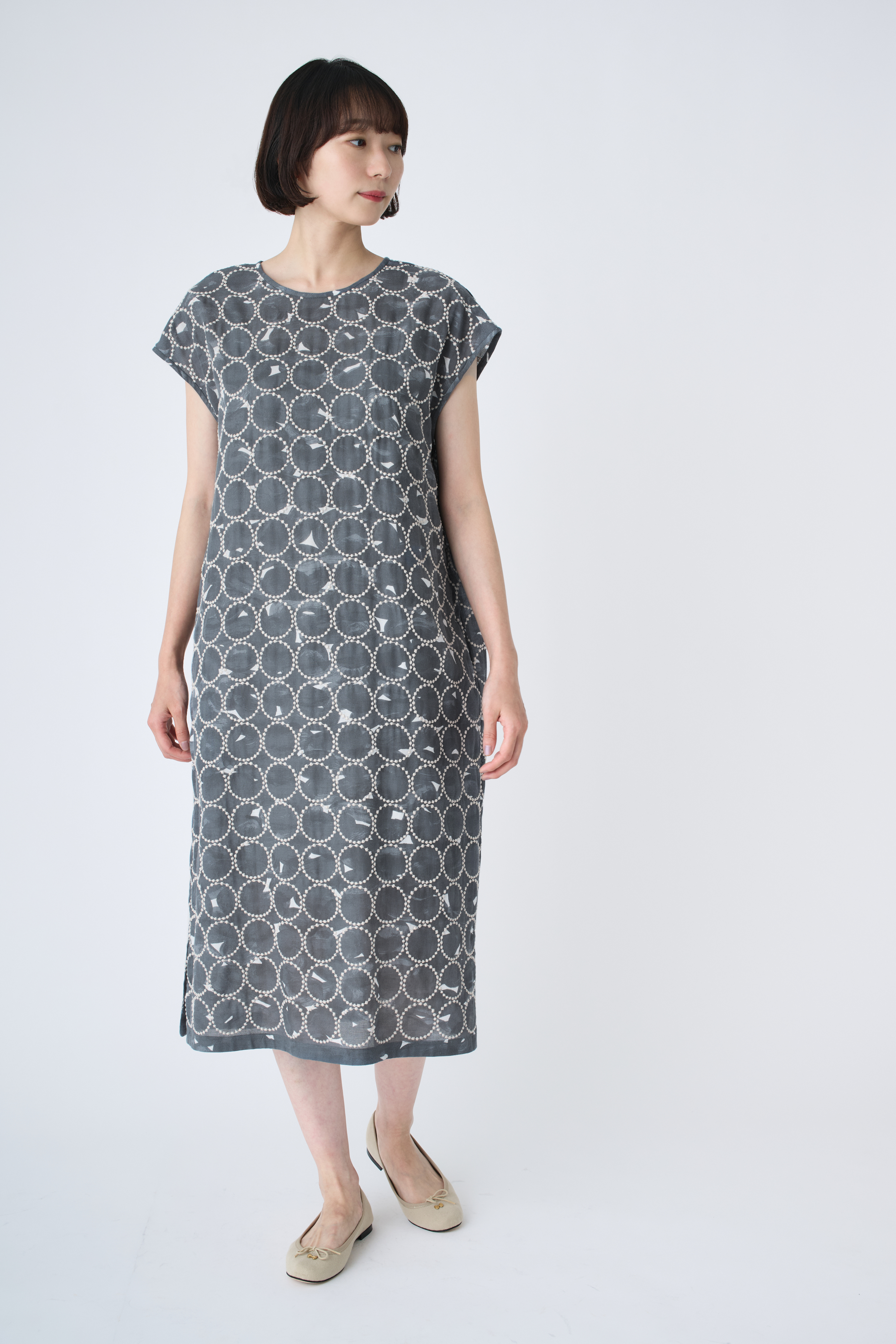 pensaat+tambourine フレンチスリーブドレス - minä perhonen