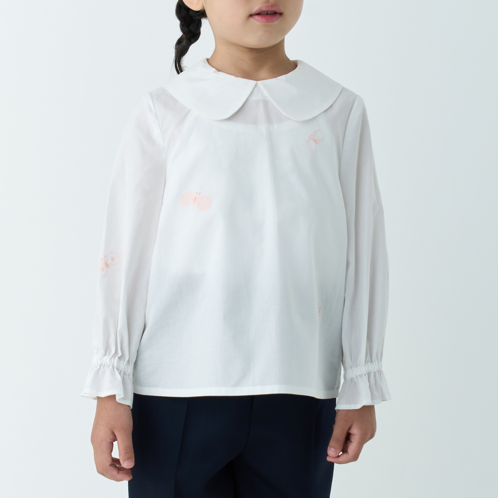 新品未使用タグ付き✩.*˚ミナペルホネン 白シャツ 110/4y kuura シャツ - minä perhonen