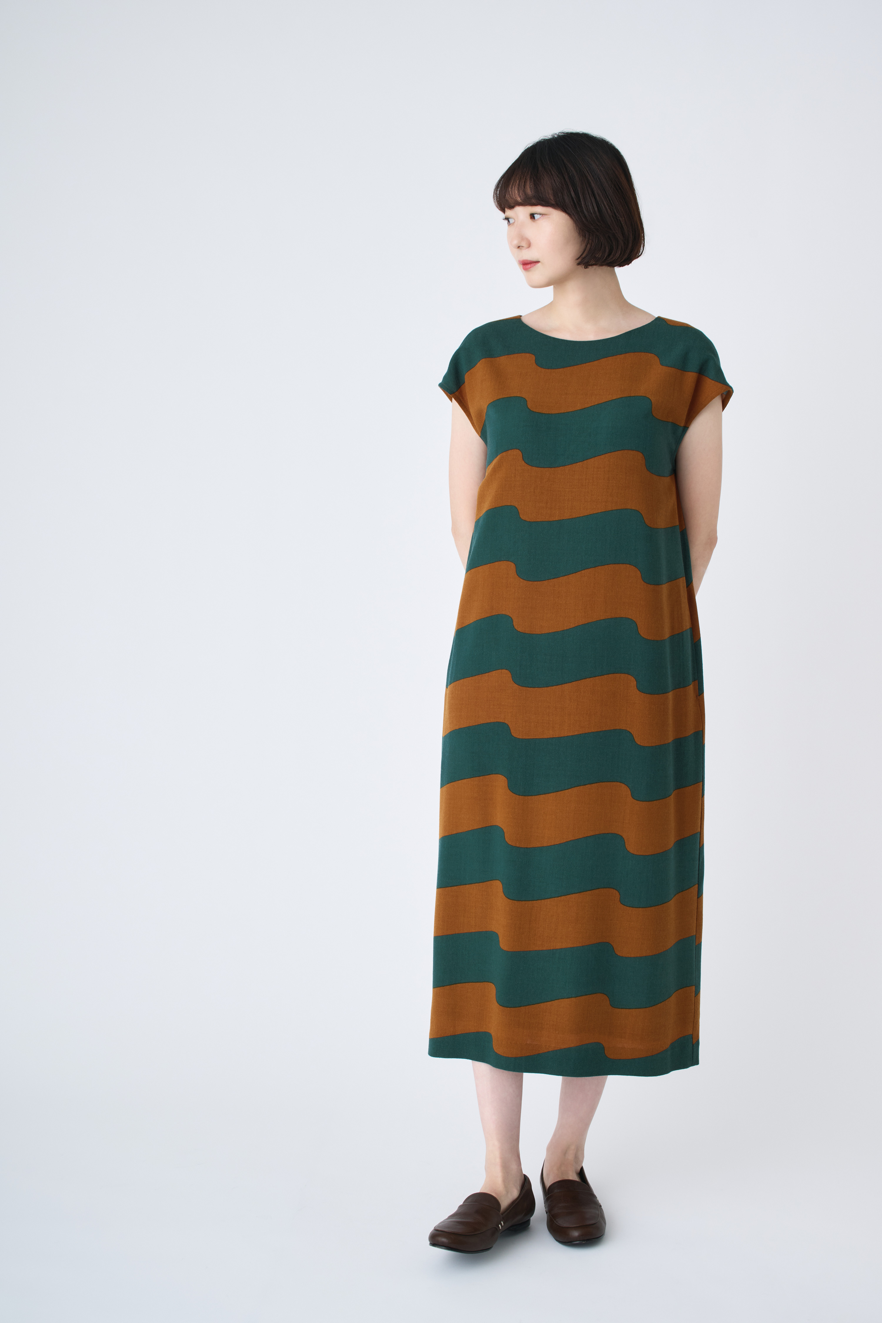 ミナペルホネン going フレンチスリーブドレス wind flag フレンチスリーブドレス - minä perhonen