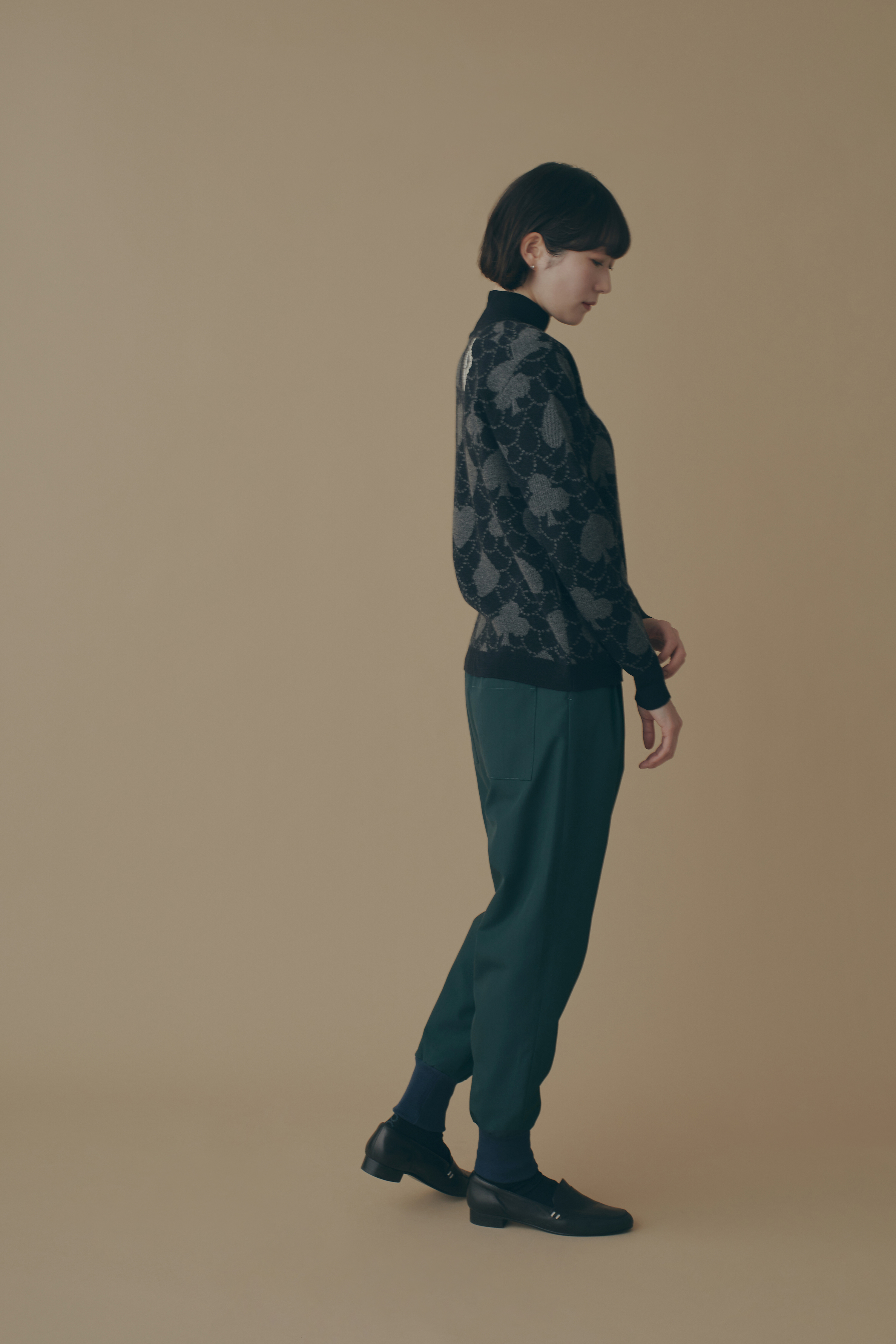 ミナペルホネン フォレストパレード ニット プルオーバー 38 黒 ミナペルホネン フォレストパレード forest parade ニット プル