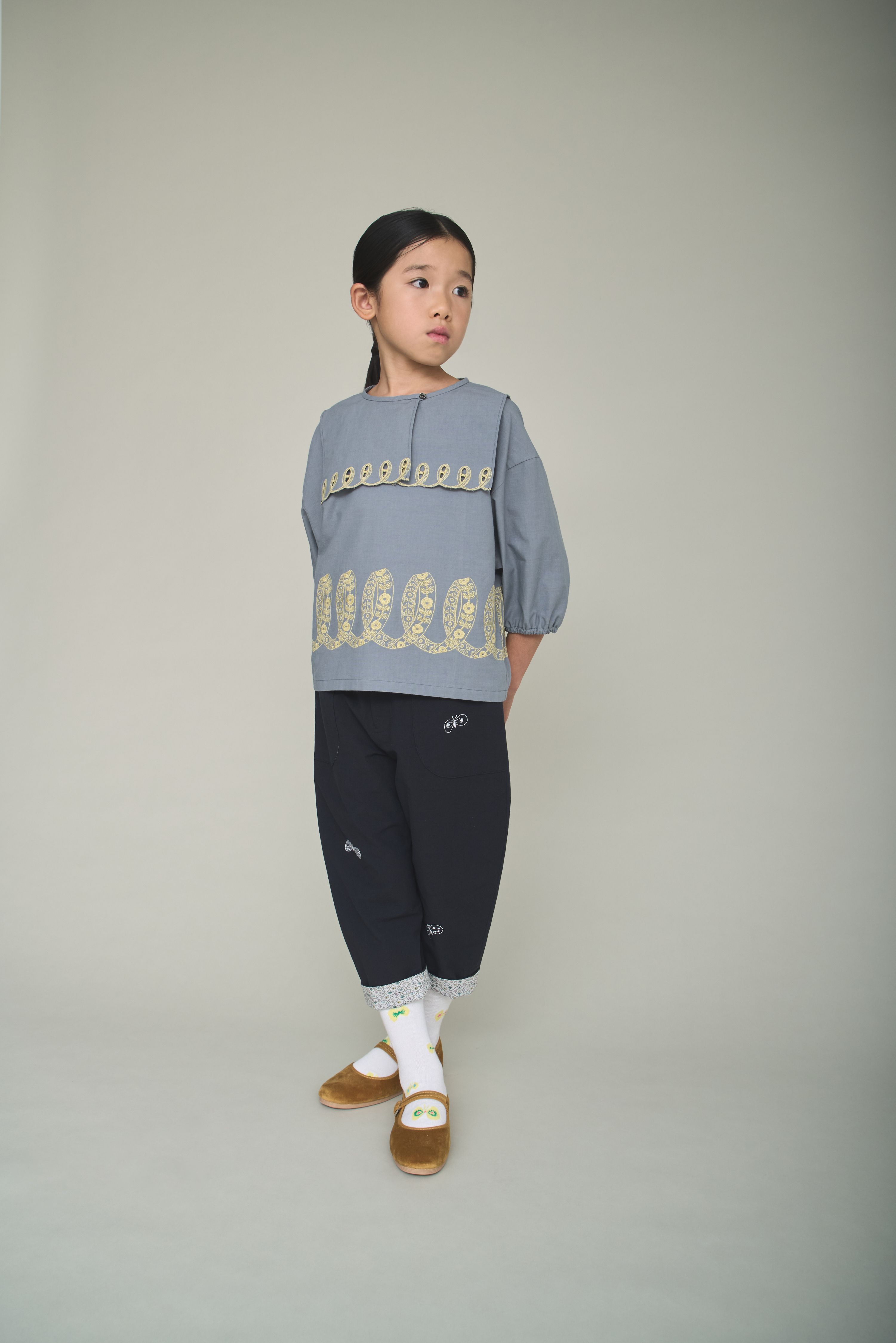 mina perhonen right stick laundryブラウス紺38 mina perhonen right stick laundryブラウス紺38 - メルカリ