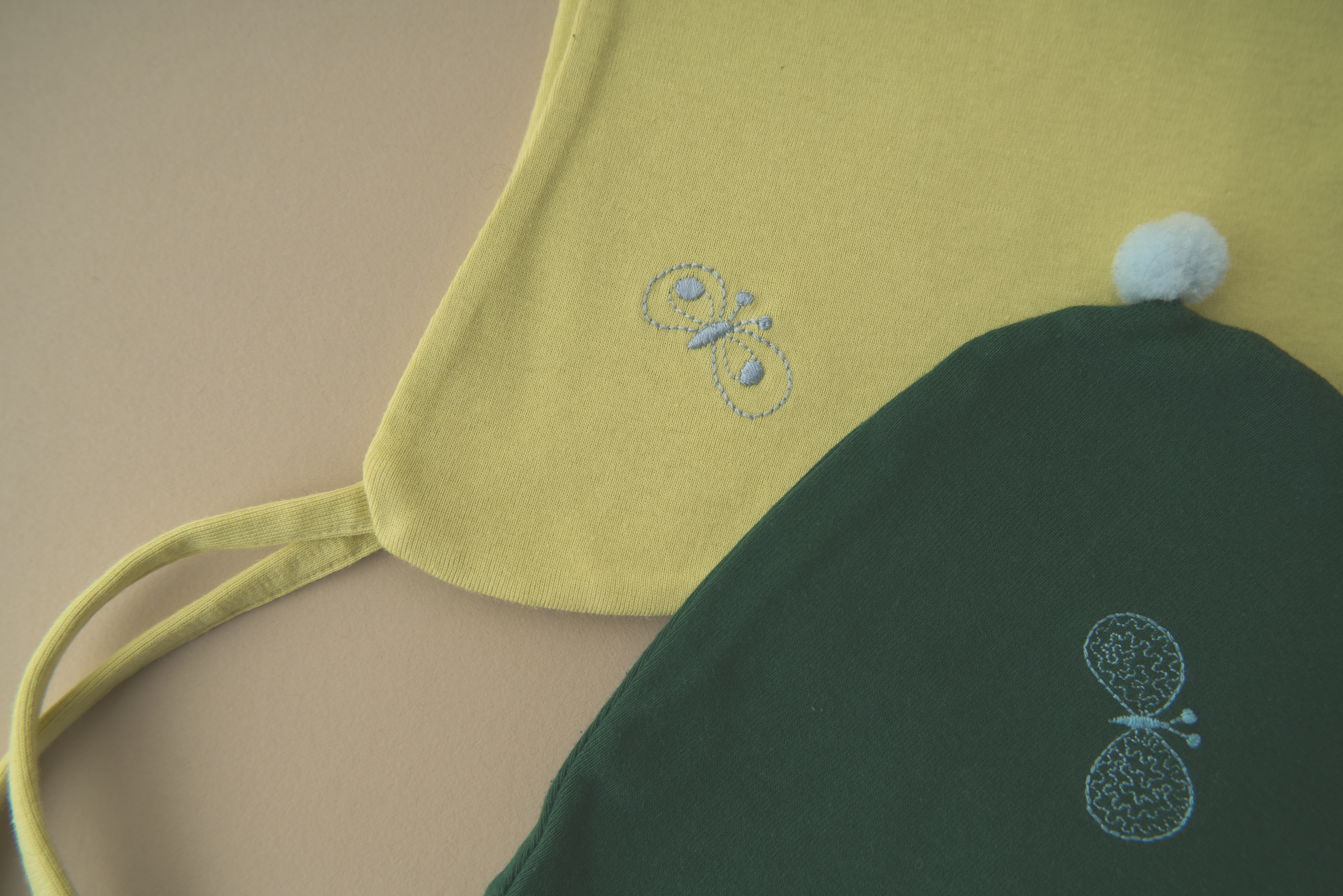 未使用品 希少minaperhonen ハットchoucho刺繍 choucho ベビー帽子 - minä perhonen