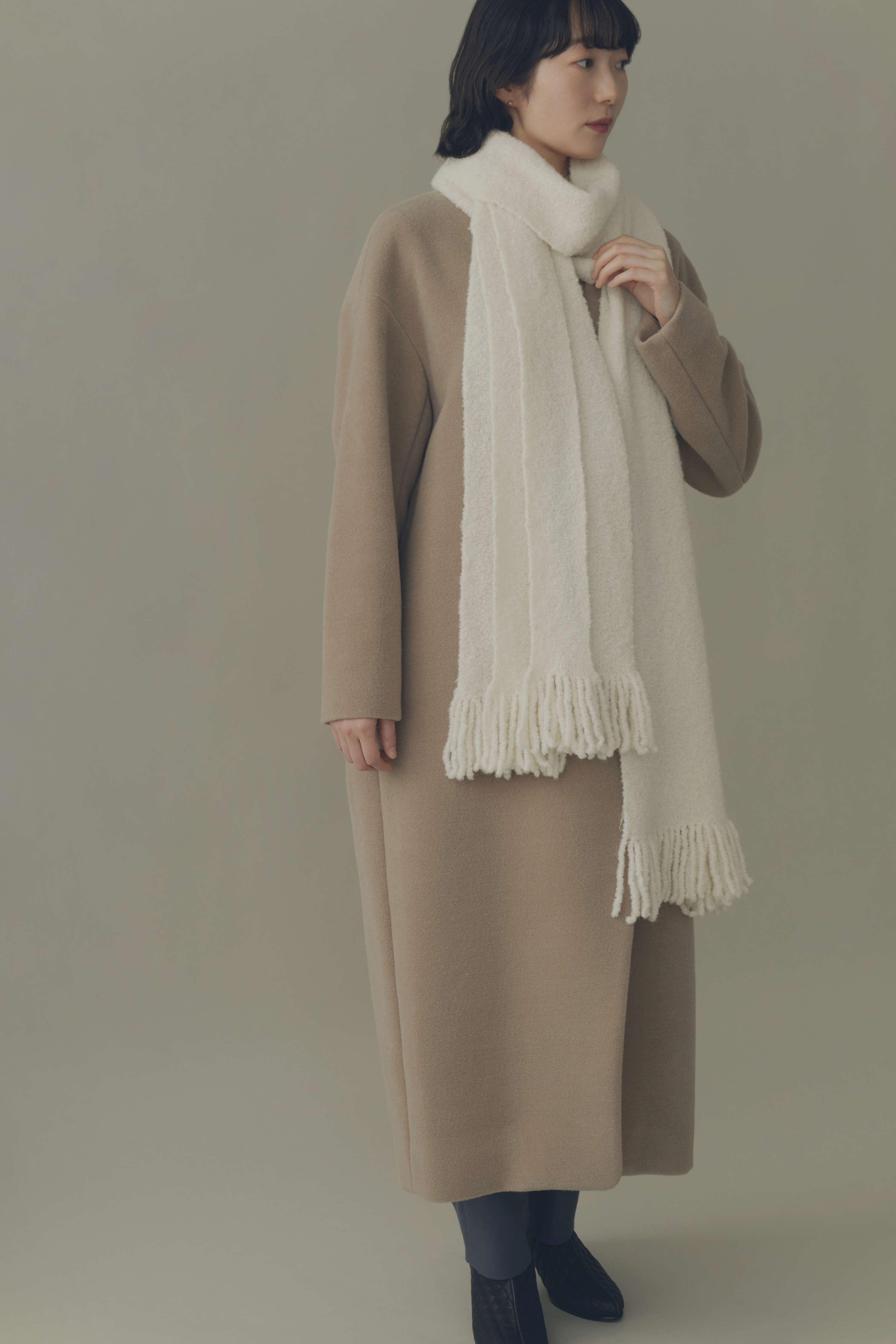 minä perhonen skip マフラー mina perhonen × LOCHCARRON カシミヤ マフラー ミニ