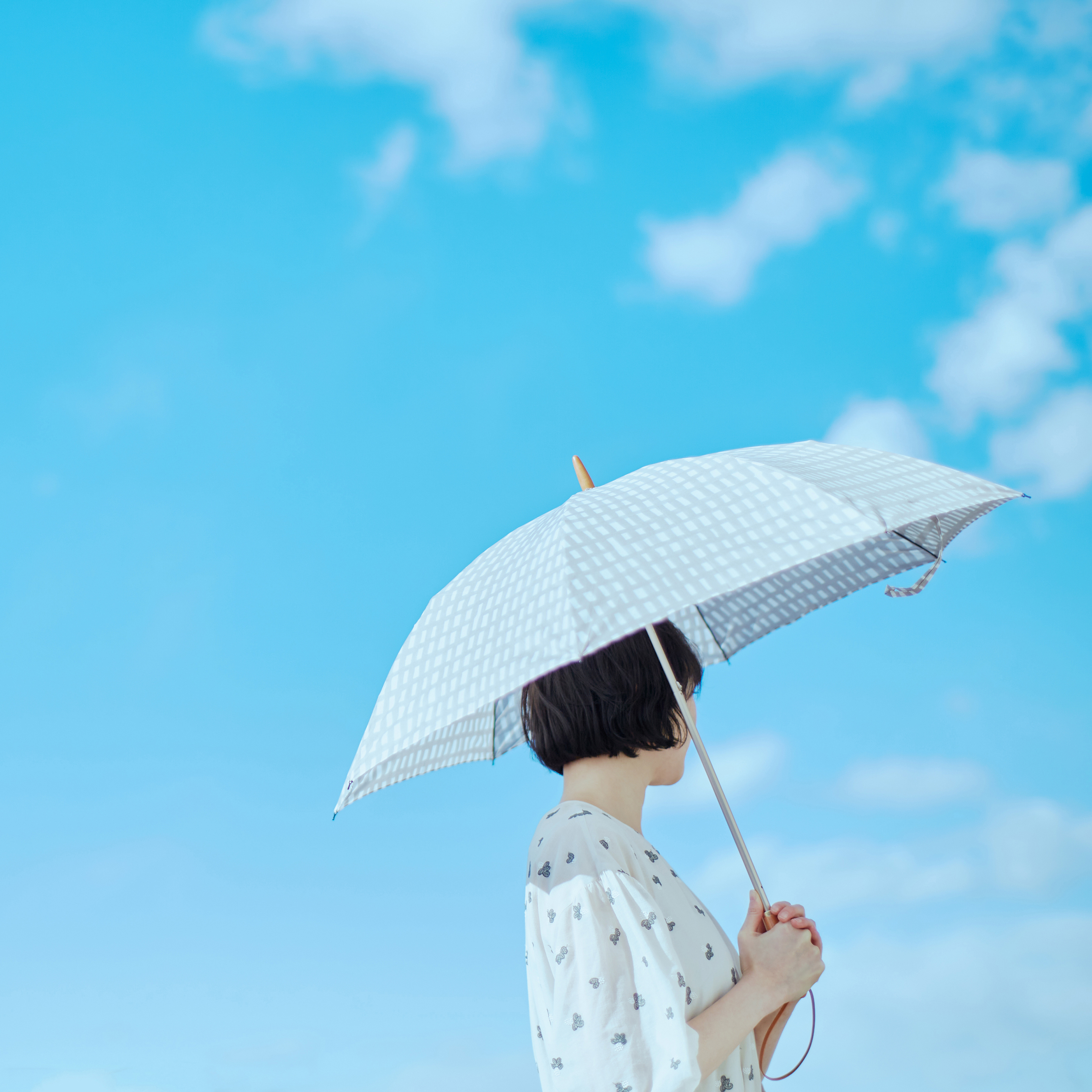 ミナペルホネン　hanahane 日傘雨傘兼務ファッション
