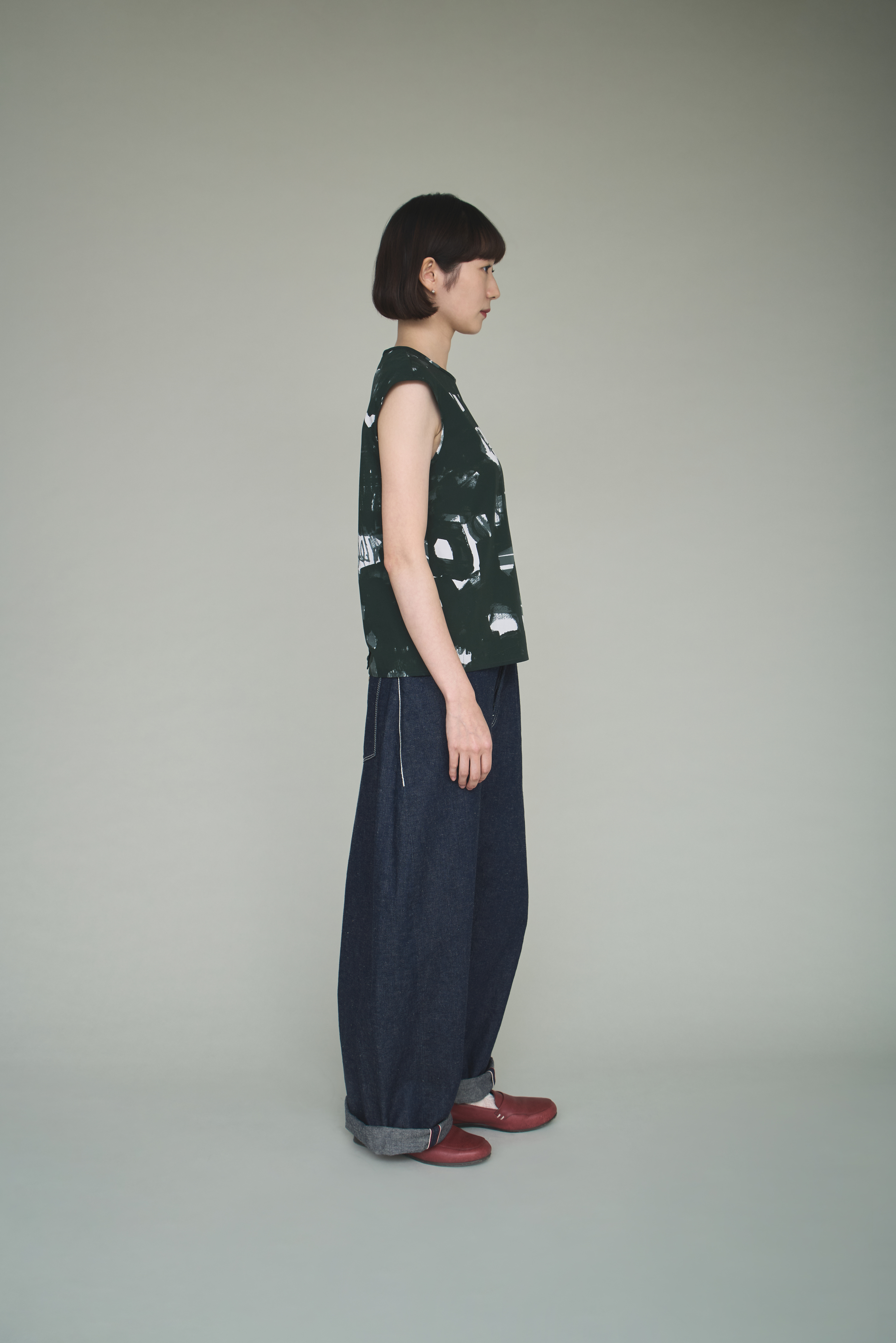 mina perhonen ノースリ シルクブラウス ブラック サイズ38 sound ノースリーブブラウス - minä perhonen