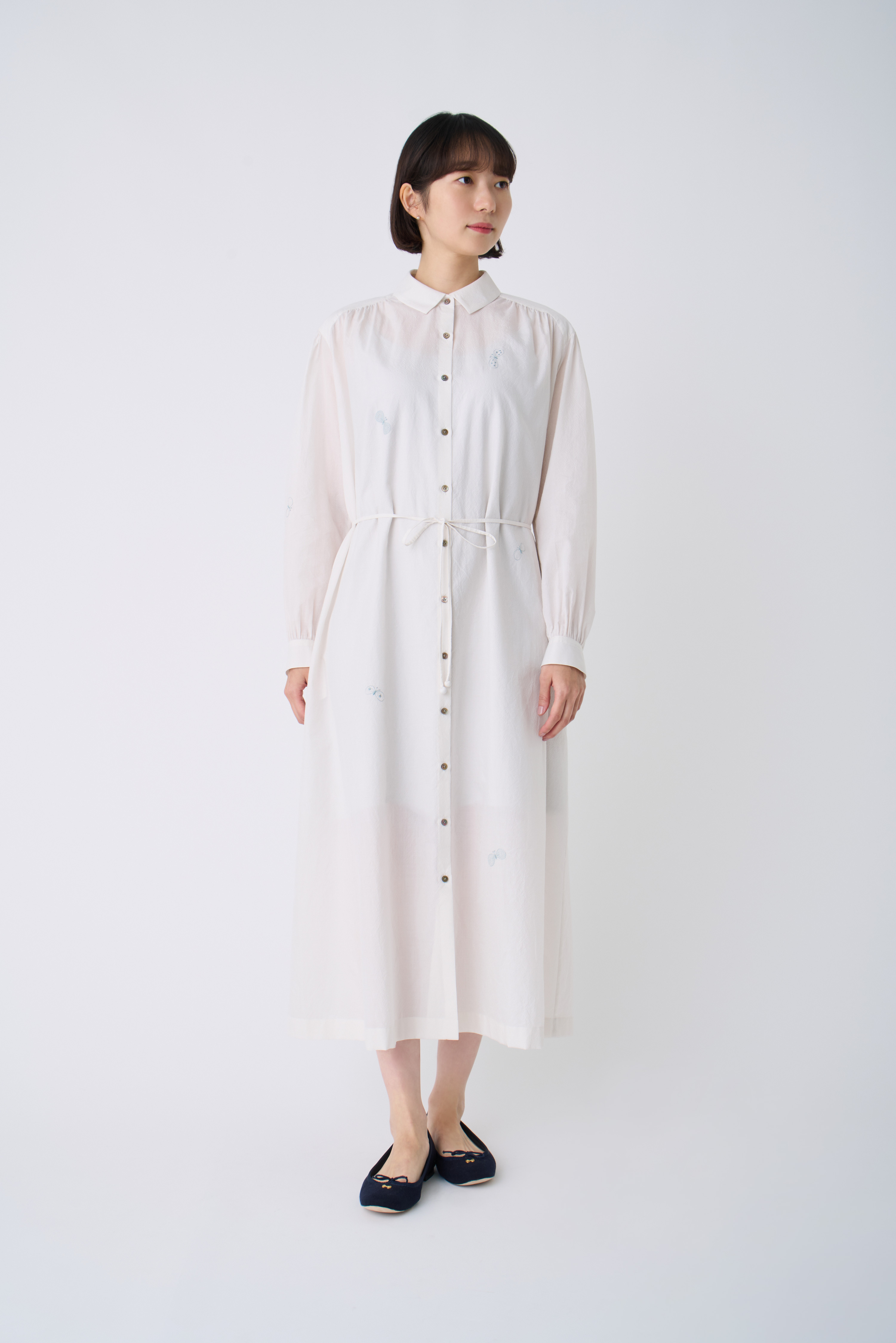 ミナペルホネンminäperhonenチョウチョchouchoシャツドレスワンピ ミナペルホネン choucho シャツワンピース - ミナペルホネン正規取扱店