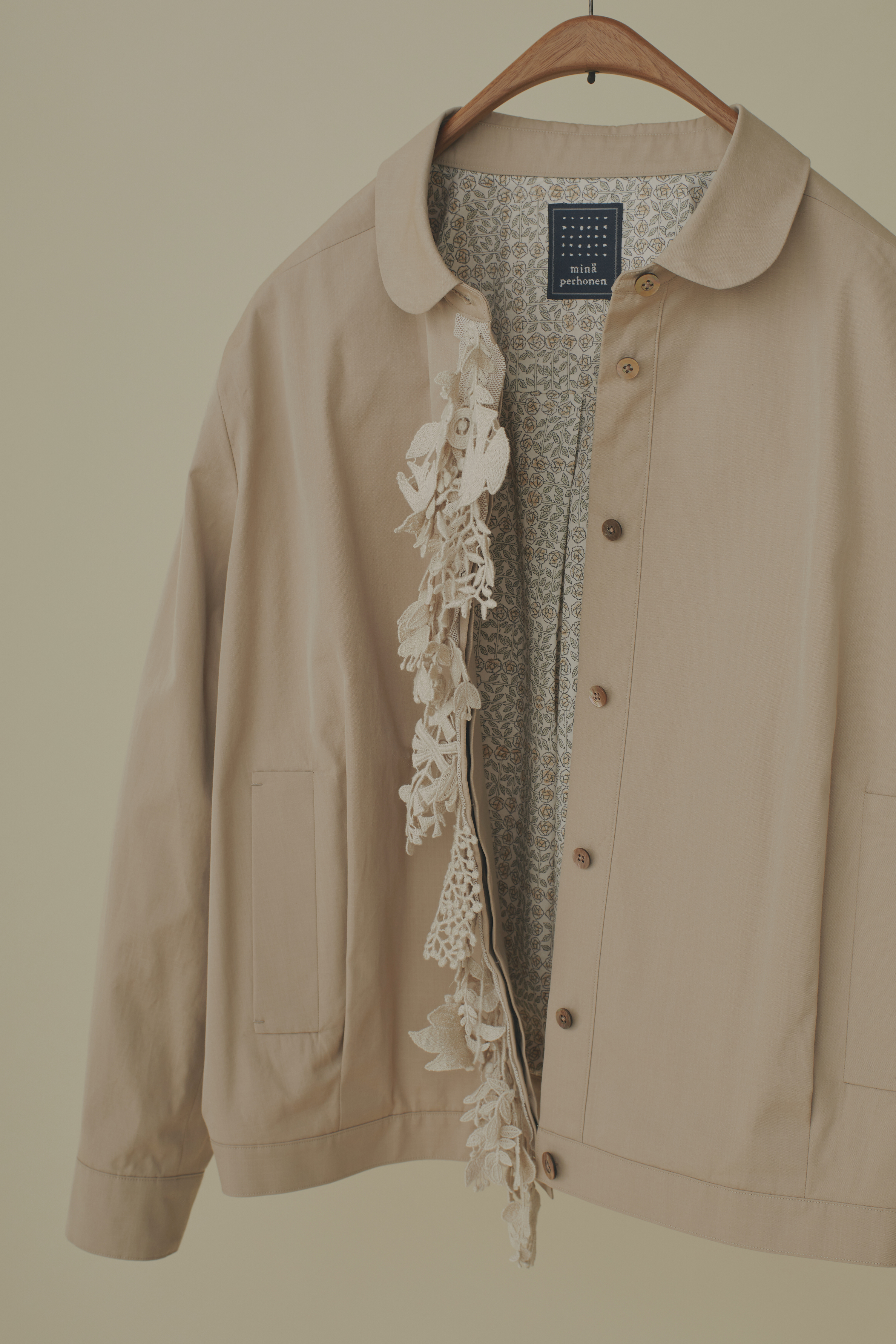 minä perhonen forest ringノーカラージャケット 2025年最新】mina perhonen レディース ノーカラージャケットの