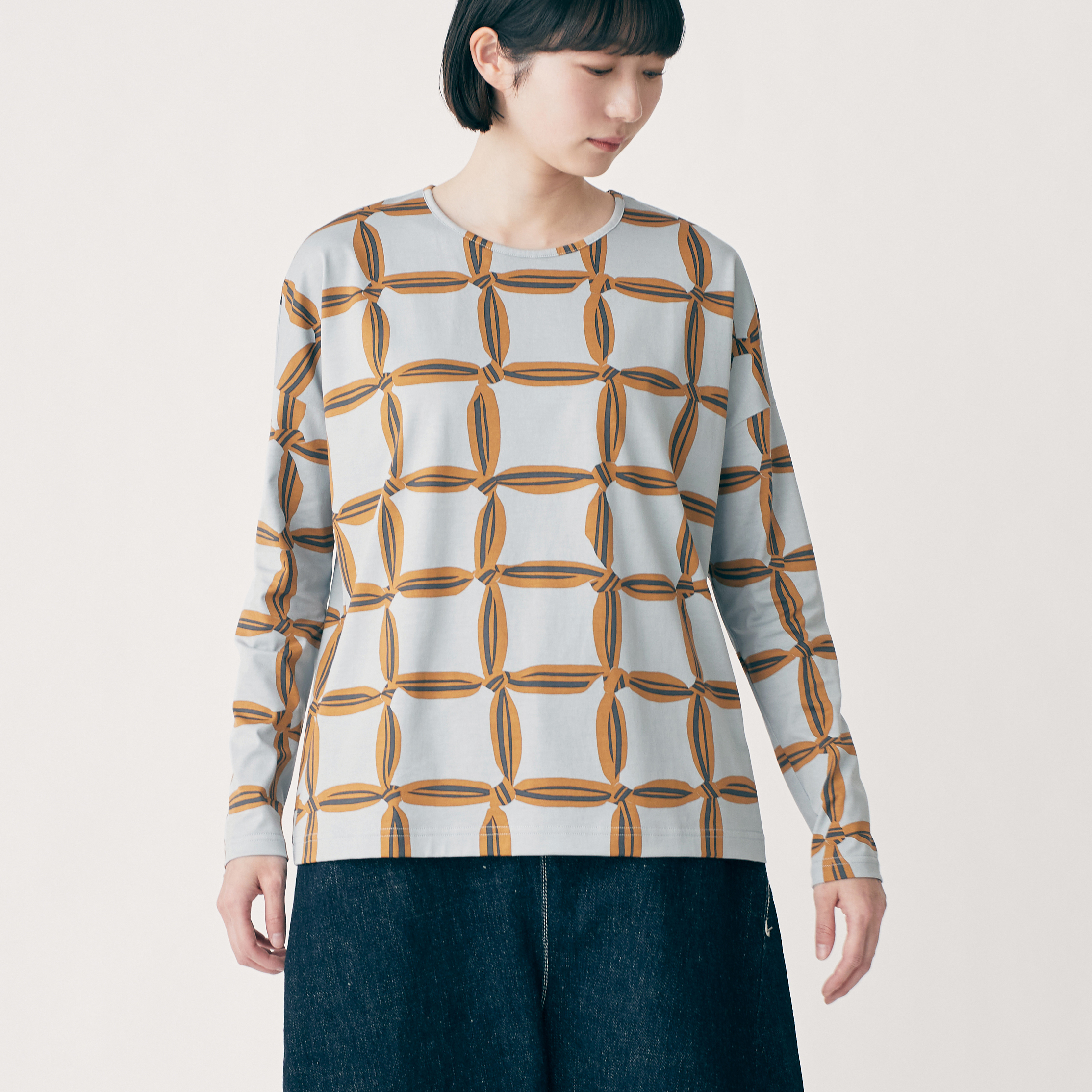 mina perhonen◆25SS/calin ハーフスリーブカットソー/Tシャツ/S/コットン/WHT/ads8967 calin ハーフスリーブカットソー - minä perhonen