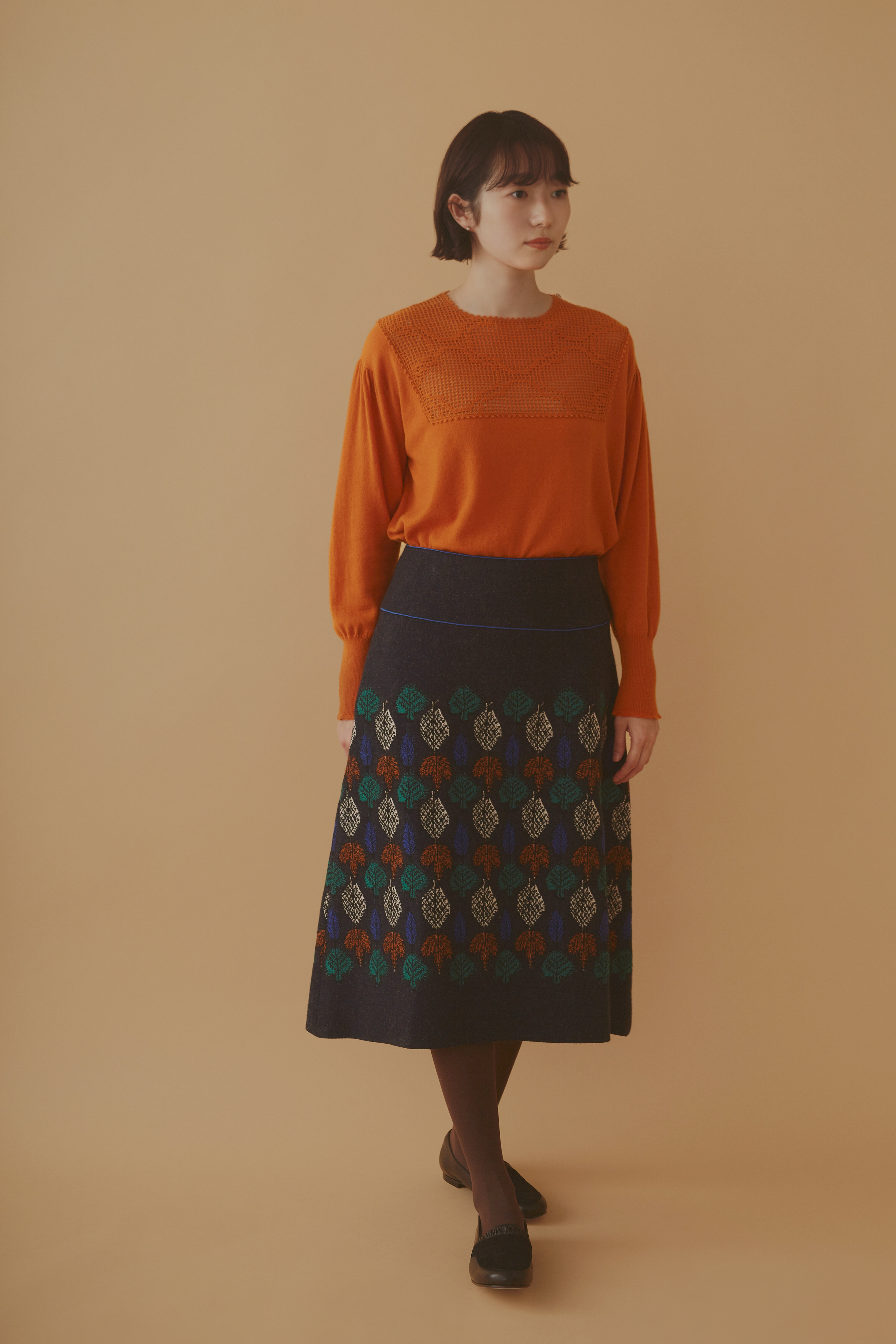 ミナペルホネン ウルフ&フラワー ニットベスト flower quilt ニット