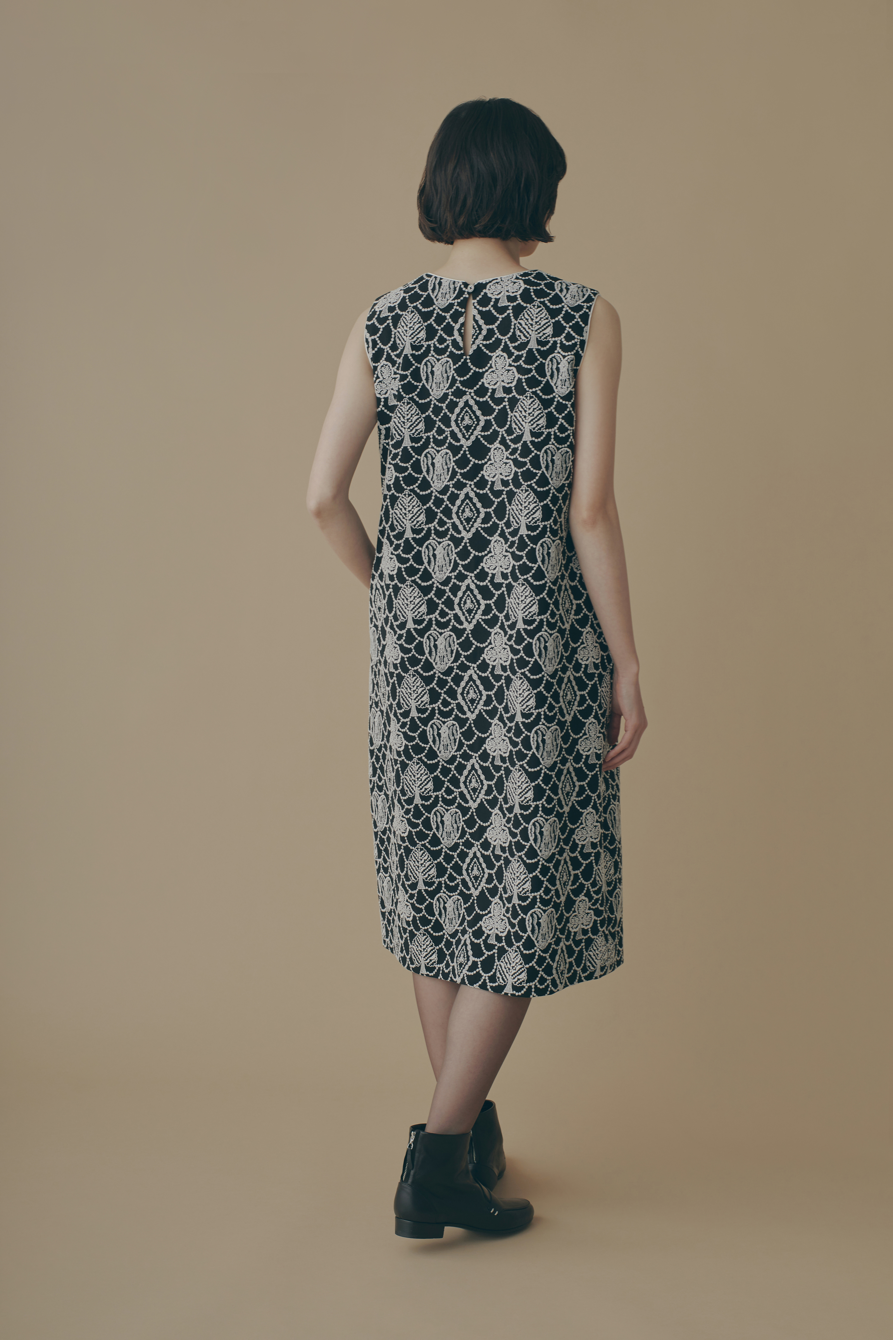 ミナペルホネン　ノースフォレスト　レーヨンワンピース　used クリーニング済 ミナペルホネン ノースフォレスト レーヨンワンピース used