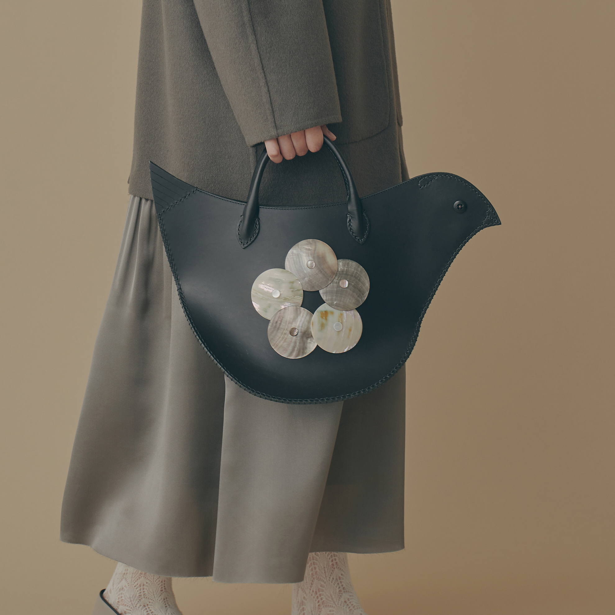 ミナペルホネン◯ハンドメイド◯2way ワンハンドル　スクエアbag ミナペルホネン▫︎ハンドメイド▫︎2way ワンハンドル スクエア
