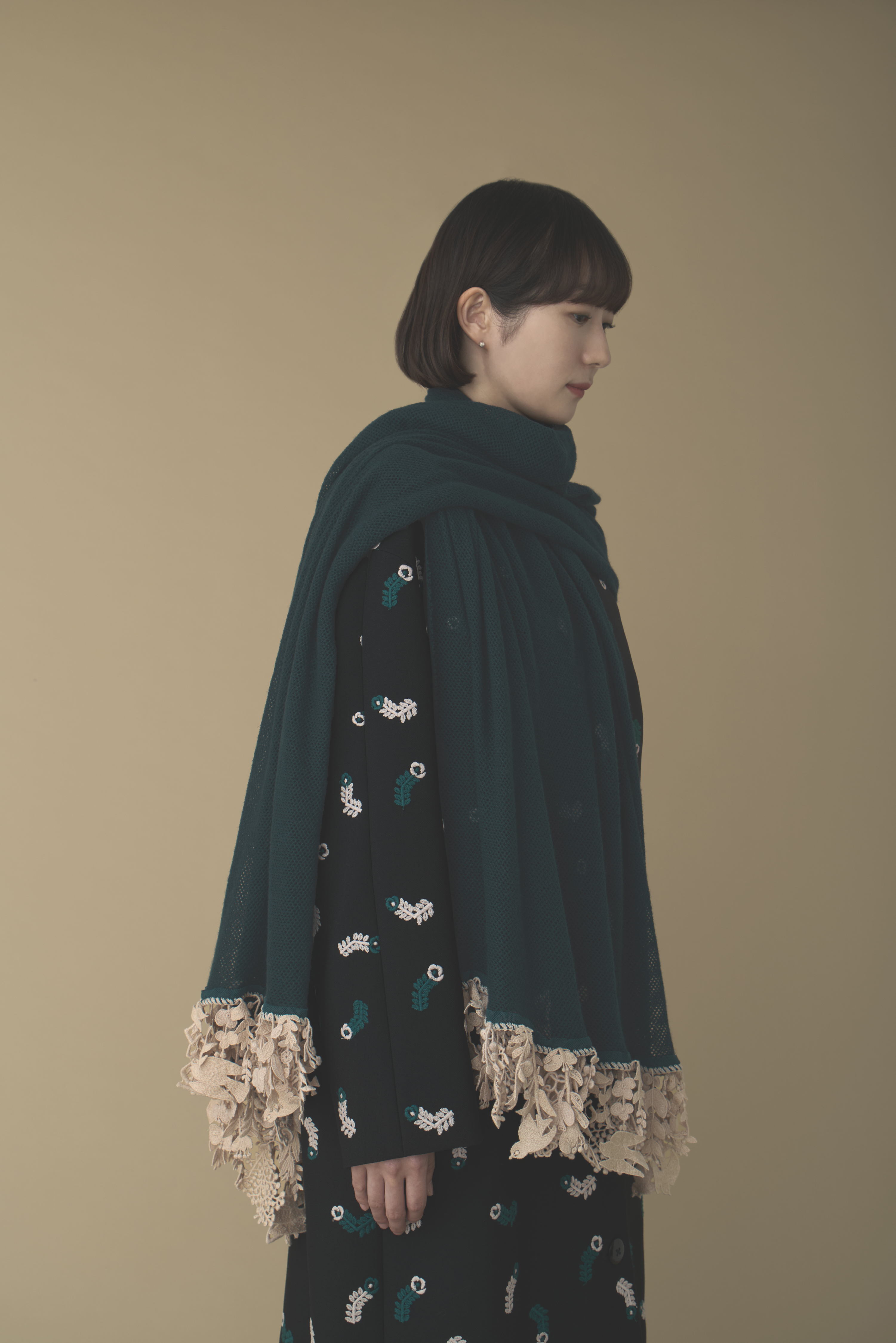 2024ss ミナペルホネン　フォレストパレード　リネンストール　Lサイズ forest parade ストール - minä perhonen