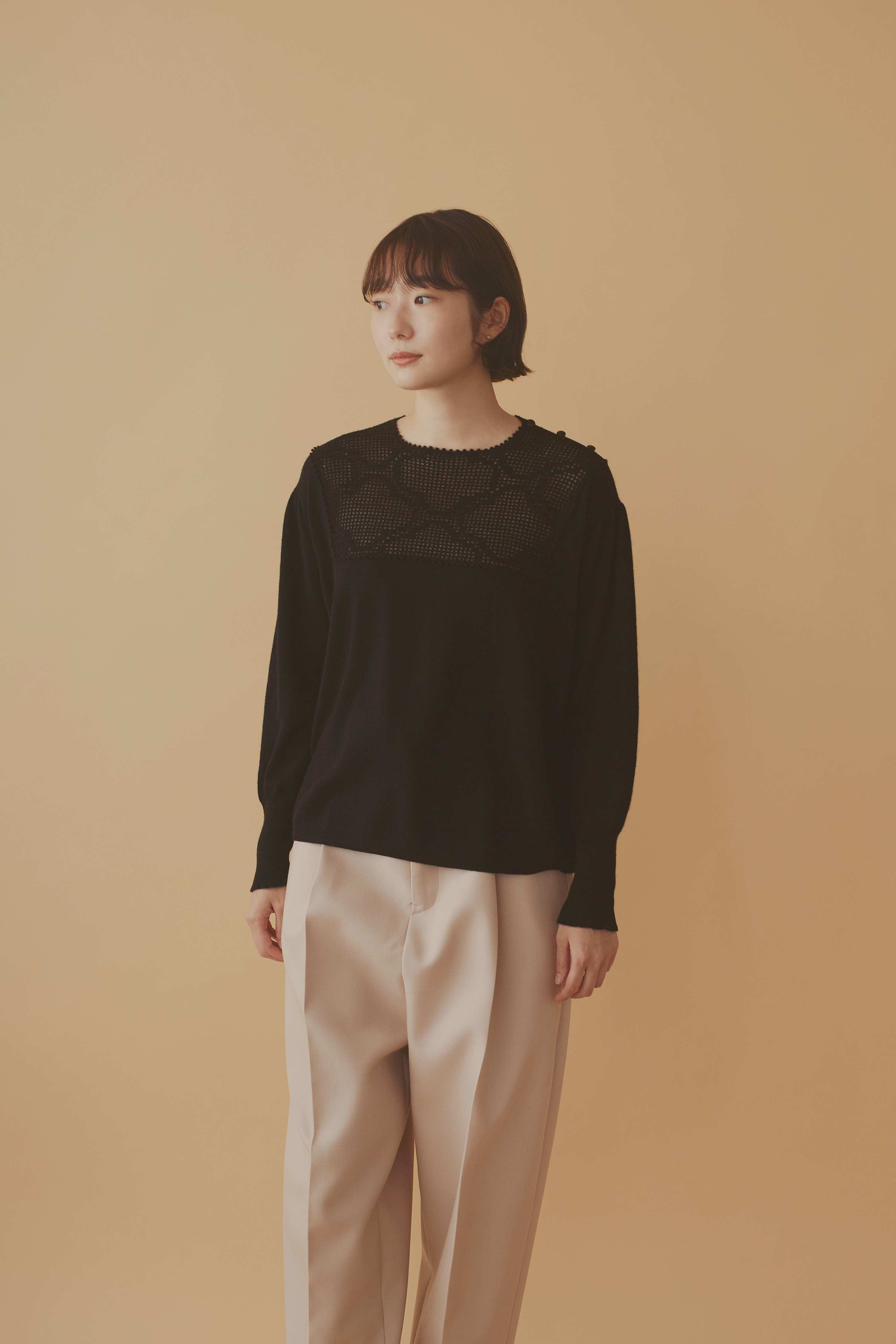 flower quilt ニットプルオーバー - minä perhonen