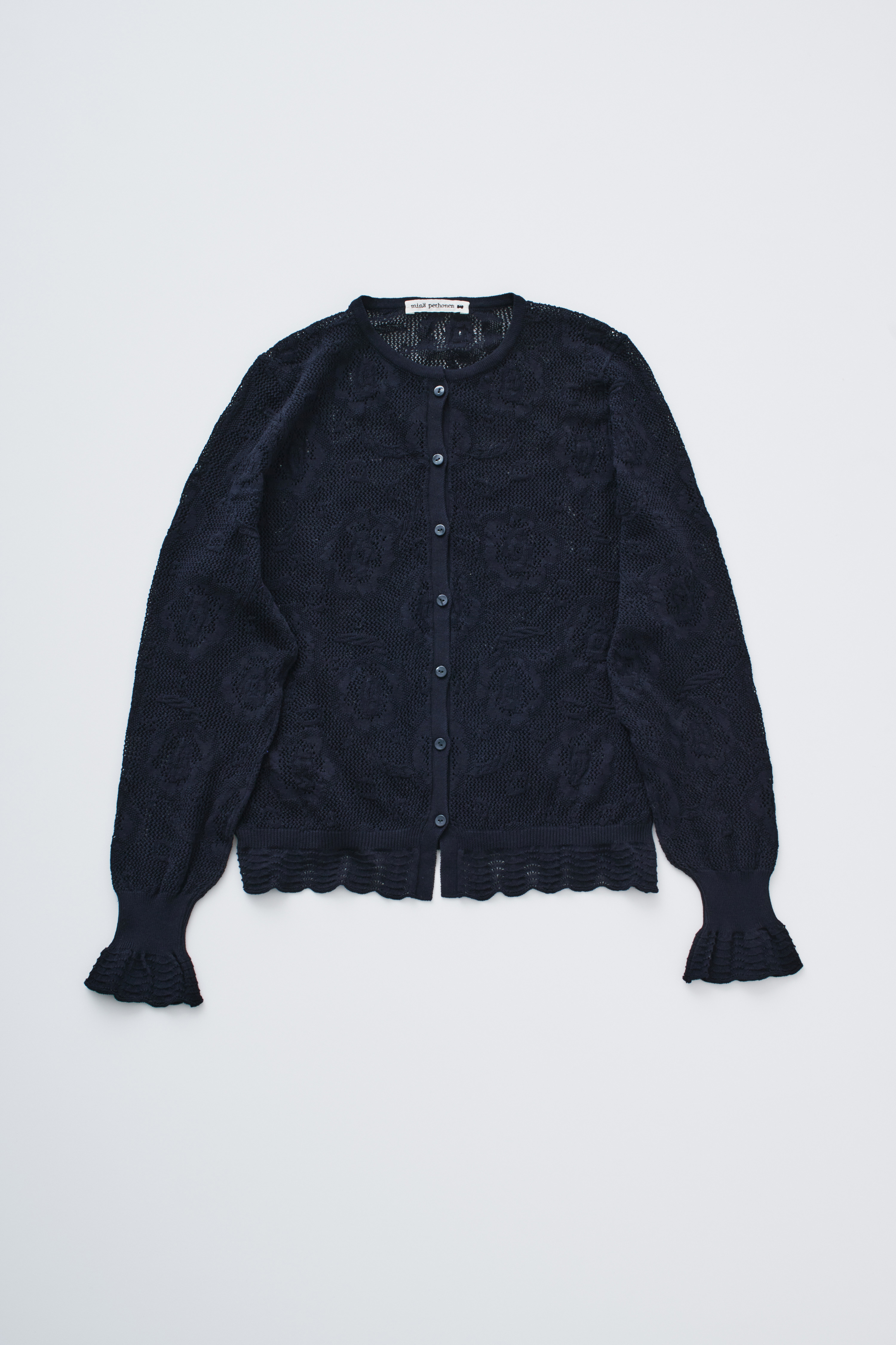 ミナペルホネン wolf&flower 刺繍 コットン ニット カーディガン ミナペルホネン wolf&flower 刺繍 コットン ニット カーディガン ミナ