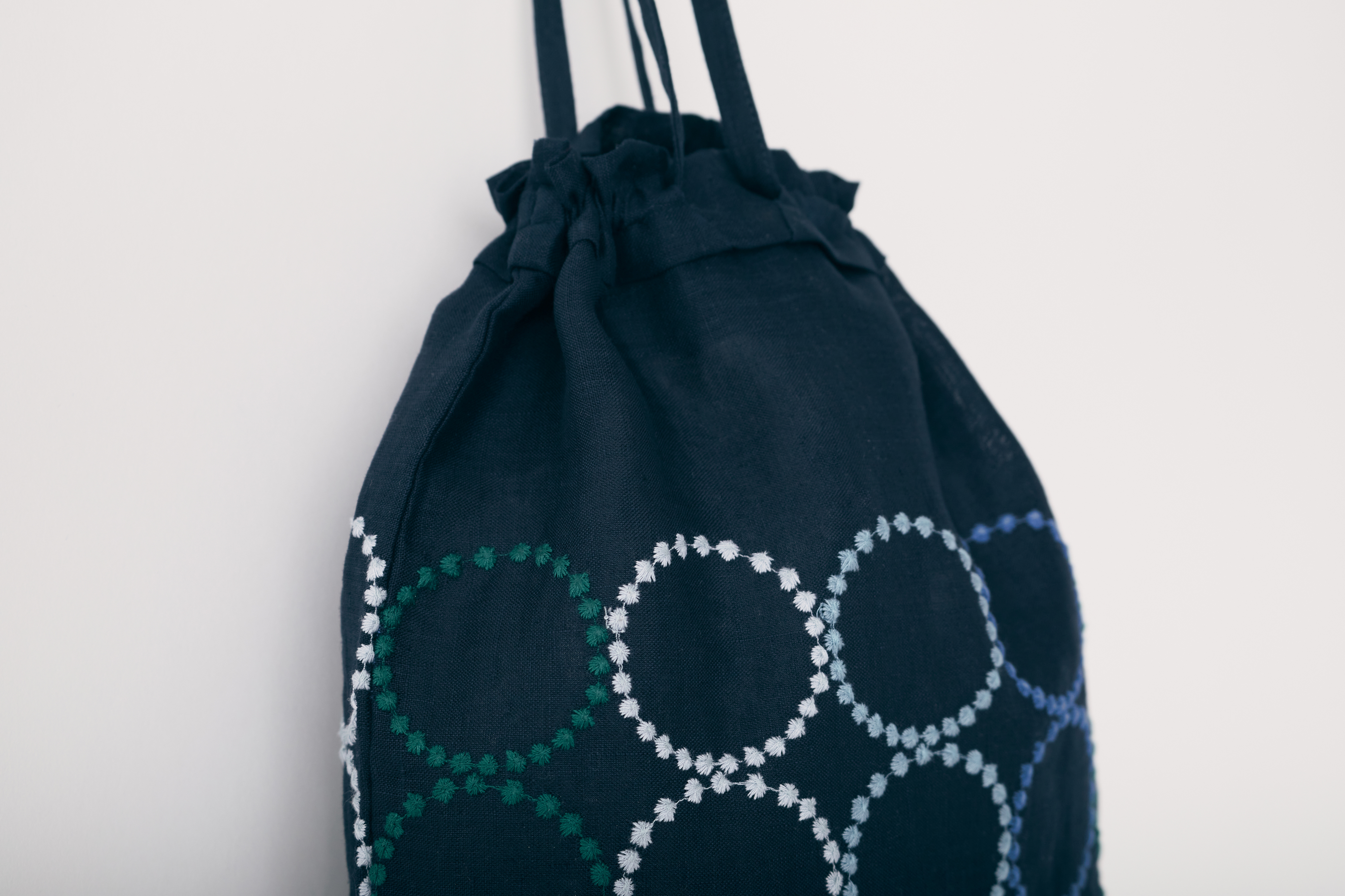 ミナペルホネン　タンバリン　あおりポケット巾着トートバッグ tambourine 2WAY TOTE BAG(L) - minä perhonen