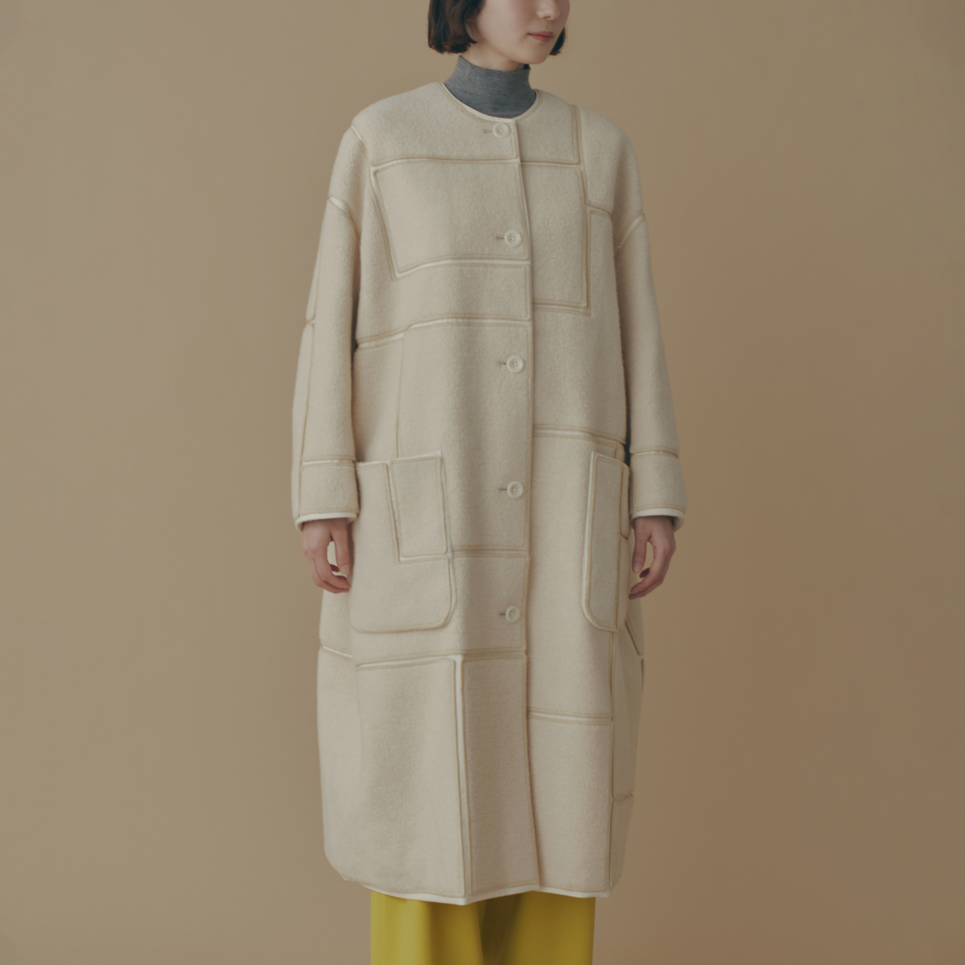 ミナペルホネン sleeping rose 中綿 ロングコート largo” coat - minä perhonen