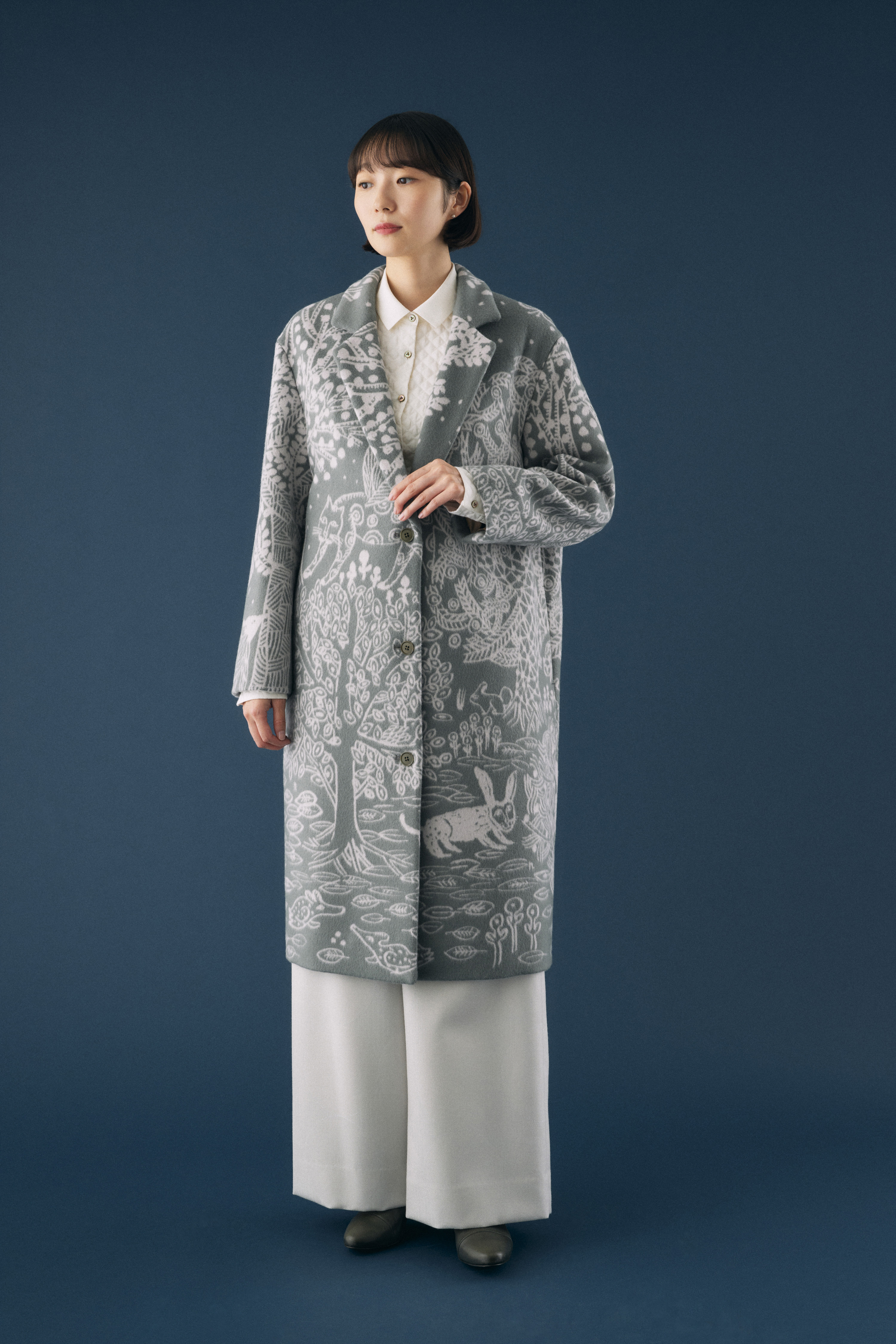 【美品・稀少】✨ミナペルホネン imagine ウールコート✨　38サイズ imagine コート - minä perhonen