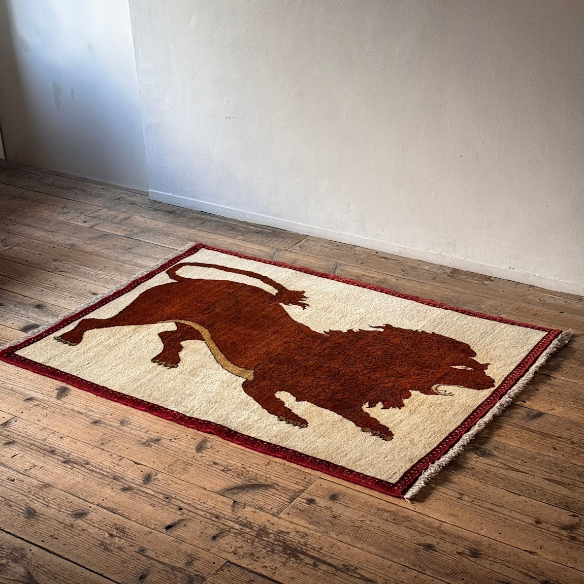 ラグ・カーペット khamse qashqai rug Small Persian Qashqai Rug 55x58cm With Hasan Abad Terracotta
