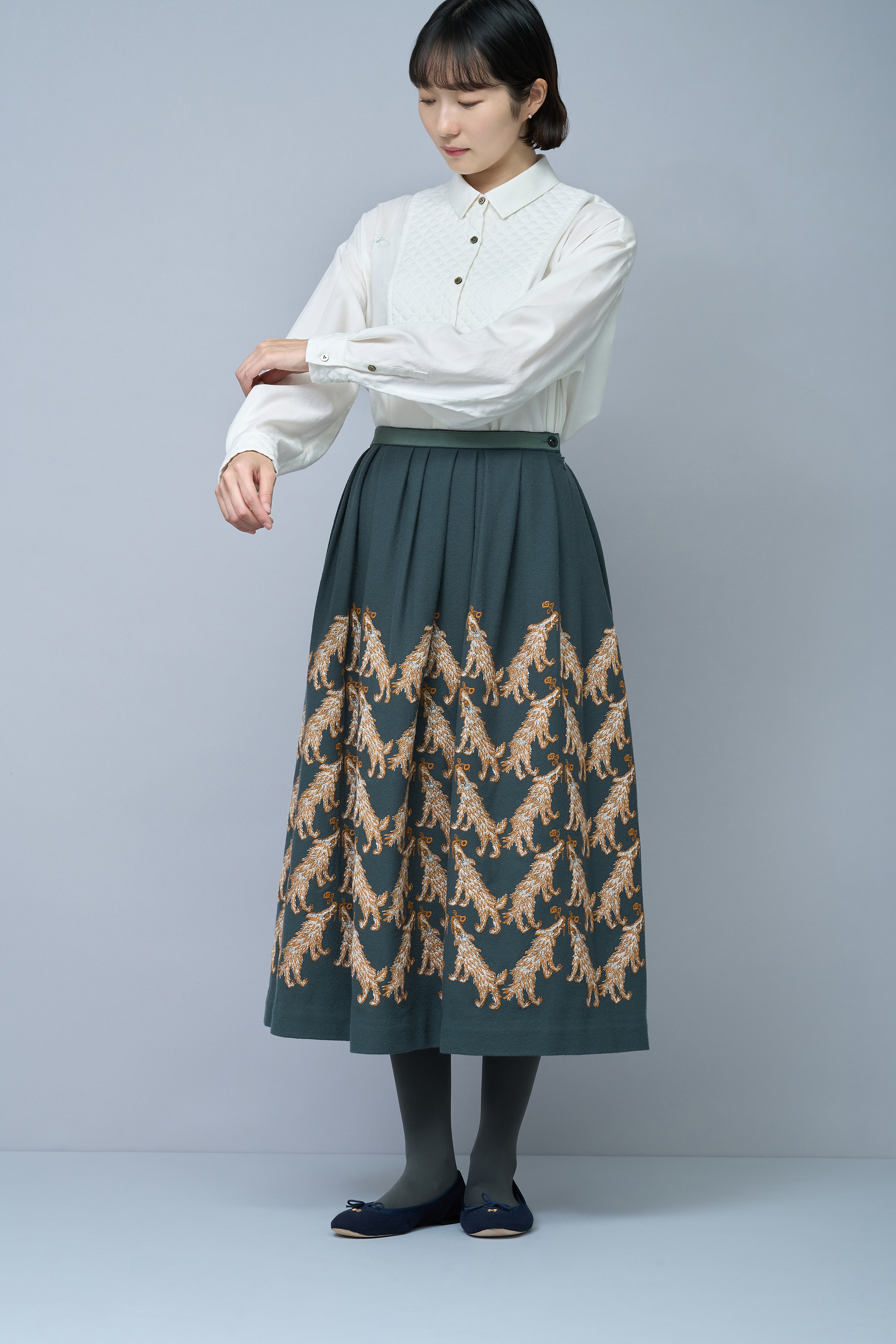 wolf & flower タックスカート - minä perhonen